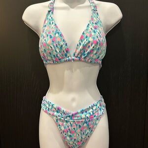 Lilly Pulitzer Blue and Pink Bikini